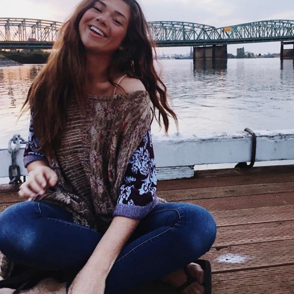 Free people flowy poncho